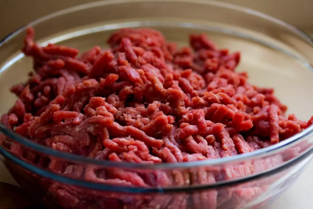ground beef - ingredients in meatloaf