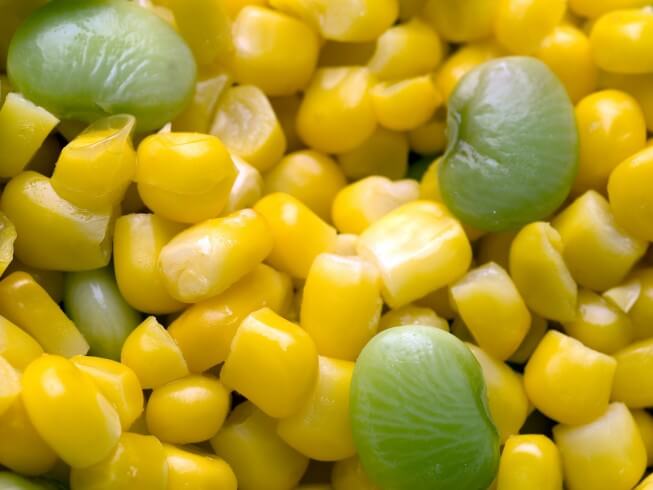 fresh corn and small lima beans. recipe for eastern shore succotash