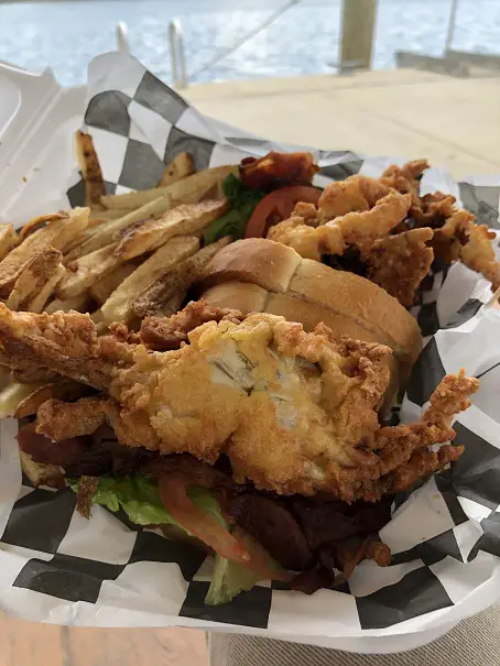 fried soft shell crab sandwich in crisfield maryland