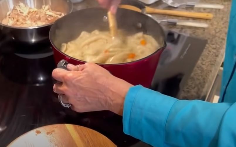 simple chicken and dumplings with Paula Deen