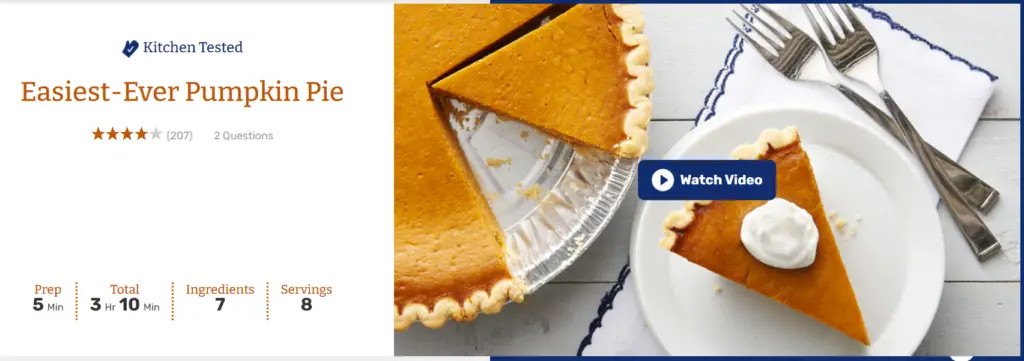 easiest ever pumpkin pie recipe