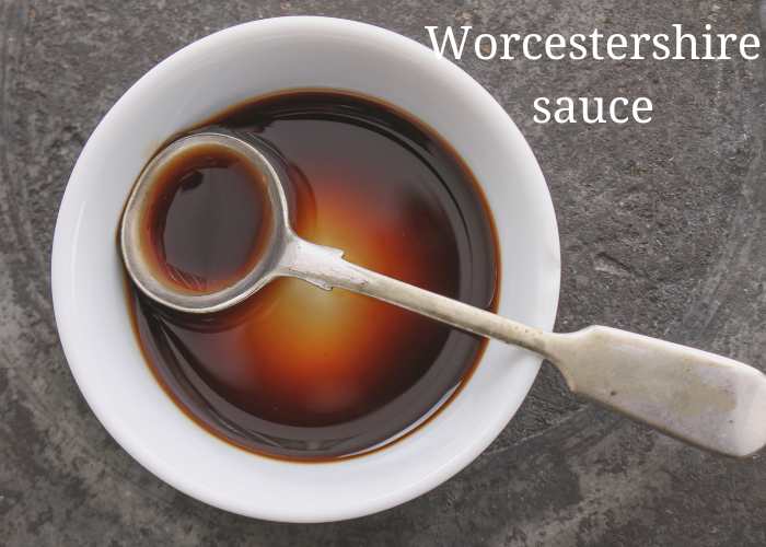 bowl of Worcestershire sauce