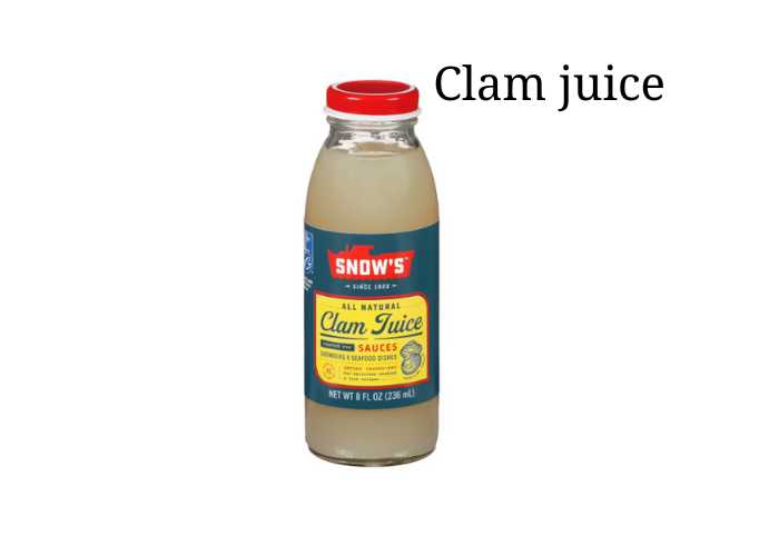 bottle of clam juice is perfect for New England clam chowder recipes