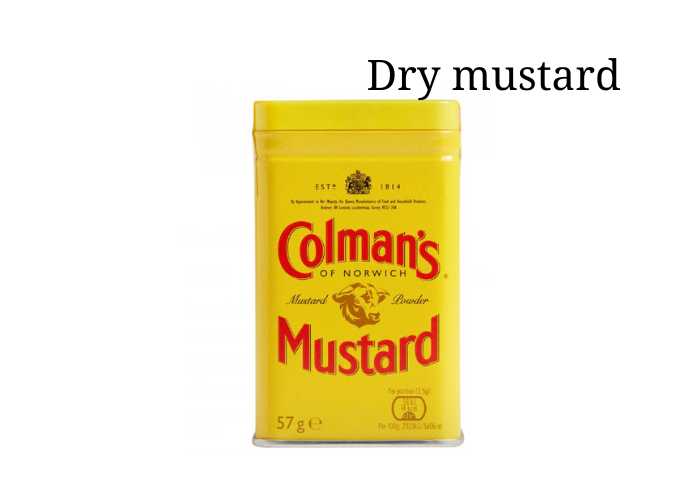 You can use dry mustard or prepared for your crab cakes, but most prefer dry mustard