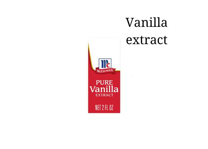 small bottle of McCormick Pure vanilla extract